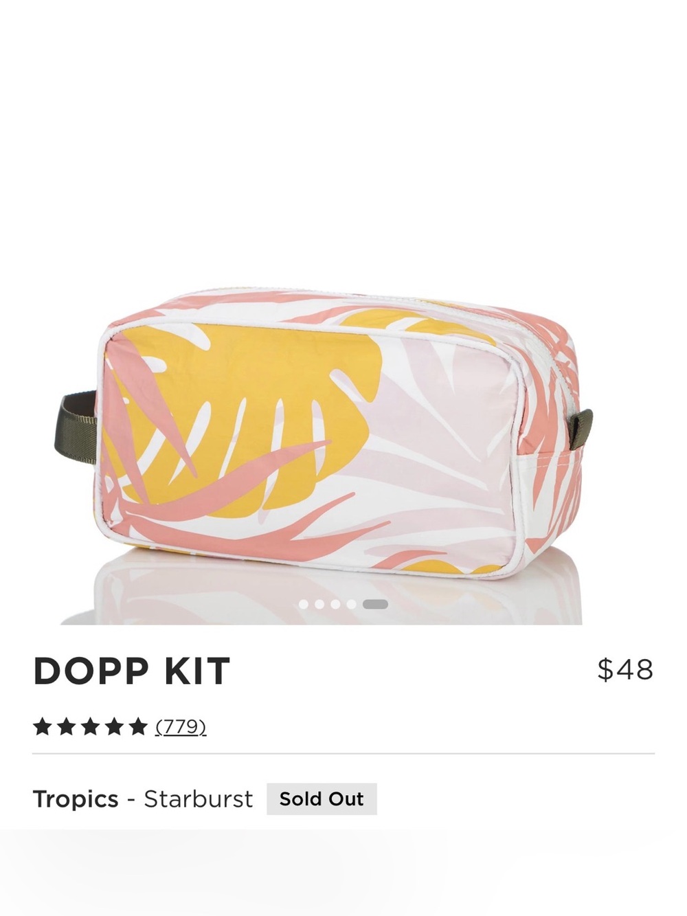 Aloha Collection Print Dopp Kit 
Print “Tropics”
Color: “Starburst”